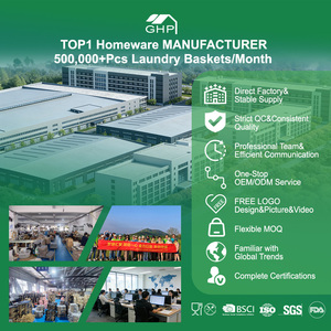 Poubelle de cuisine pliable pour recyclage, avec couvercle en bambou, 26 gallons (100L), pliable, étanche, panier à linge - Product Image 2