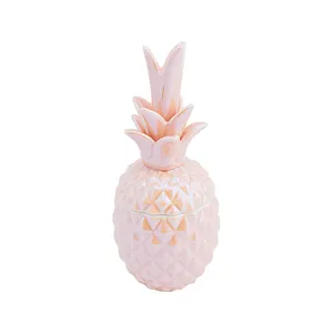 菠萝造型陶瓷蜡烛曲奇罐
