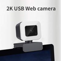 Kamera Web 2K 2024 untuk Streaming Langsung Video Youtube, Webcam Full HD dengan Mikrofon dan Speaker