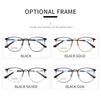 Lunettes en titane unisexe, demi-lune en métal, monture optique rétro