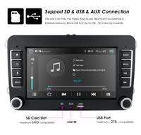 7 iPoster "Android 10 Quad Core 1 + 16 2 Din GB construído em RDS Rádio Do Carro DVD Player Para VW Skoda ASSENTO