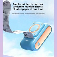Printer Stiker Mini Portabel Printer Label Barcode 50mm 203DPI 1200mAh Mesin Label Harga untuk Ritel Butik