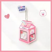 Breloque shaker personnalisée imprimée avec motif de dessin animé kawaii et paillettes flottantes, porte-clés en acrylique pour la décoration de sac à dos