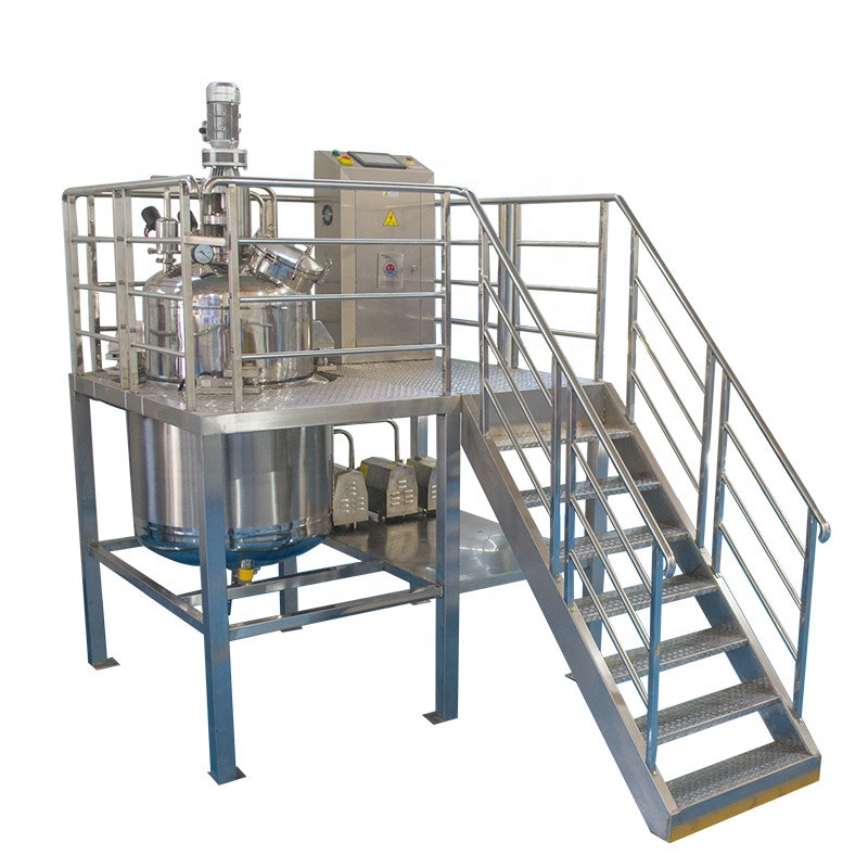 For sale stainless steel shampoo mixing machine 1000L vacuum mixing reactor mixing machine for making detergent