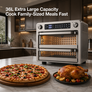 <span class=keywords><strong>Horno</strong></span> Tostador Eléctrico Digital de <span class=keywords><strong>36</strong></span> <span class=keywords><strong>Litros</strong></span> con Freidora de Aire, Asador y Convección sin Aceite para Uso Hotelero - Product Image 3