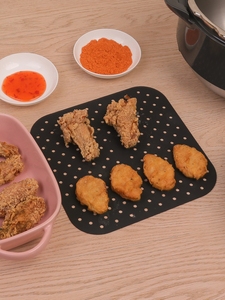 Custom Logo Kitchen Reusable No Stick <b>Silicone</b> Air Fryer Liner Accessories <b>Silicone</b> Cupcake Pot Reusable <b>Sheet</b> - Product Image 2