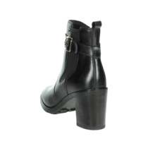 Bottines pour femmes Keys, noires, taille 40, en cuir véritable, antidérapantes, avec boucle, talon bloc, bottines tendance