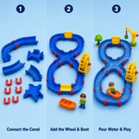 Blocs de construction en plastique pour parc aquatique, ensemble de jeu canal aquatique pour enfants de 3 ans et plus avec roue à aubes, grue, bateau, DIY, 39 pièces