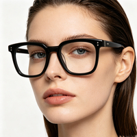 Montures optiques de marque privée, verres de protection rétro en acétate pour lunettes surdimensionnées 2026
