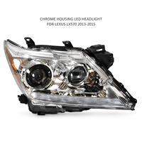 Ensemble de phares avant pour Lexus LX570 2013-2015, fond blanc, phare LED haute luminosité, lampe de remplacement durable pour voiture