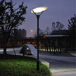 Lampadaire de jardin LED en aluminium pour <span class=keywords><strong>extérieur</strong></span>, indice de protection IP65, <span class=keywords><strong>avec</strong></span> alimentation secteur pour l'éclairage des parcs, des routes et des cours - Product Image 2