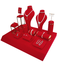 Présentoir à bijoux de luxe haut de gamme personnalisé ensemble de boucles d'oreilles colliers bracelets présentoirs à bijoux en métal