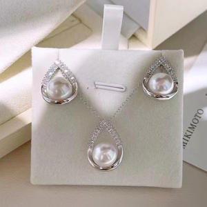 Ensemble de bijoux en argent S925, accessoires de perles DIY, anneau de support vide, pendentif, boucle d'oreille, style tendance 9218 - Product Image 1