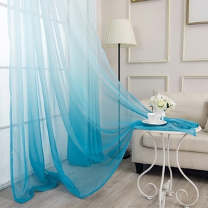 Gradiente tenda multicolore ad alta trasparenza semplice colore solido personalizzato all'ingrosso mantovane divisorio per stanza <span class=keywords><strong>tende</strong></span> da soggiorno - Product Image 1
