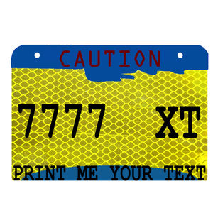 ป้ายทะเบียนรถจักรยานยนต์ทองเหลือง 7 นิ้ว x 4 นิ้ว สติ๊กเกอร์ติดป้ายทะเบียนแบบสะท้อนแสงสำหรับธุรกิจ - Product Image 3