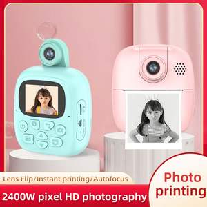 Appareil photo instantané pour enfants, dessin animé, 48 millions de pixels, papier photo numérique pour garçons et filles, mini appareil photo, écran de 2,4 pouces, 180 degrés de largeur - Product Image 3