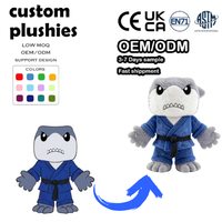 Peluche Sharkman certifiée CE, personnalisable à faible MOQ, avec haute fidélité, vente en gros