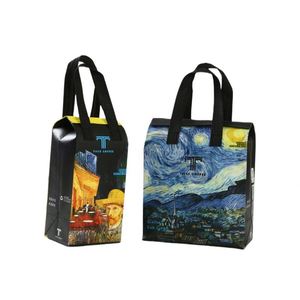 Bolsa Térmica Plegable Portátil para Bebidas, Personalizada para Entrega de Comida, Café, Té Boba, Desechable, Autoadhesiva, de Tela No Tejida - Product Image 3