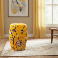 Banc, tabouret, ottoman en céramique de porcelaine au design chinois traditionnel, pour hôtel, salle à manger, salon, chambre, extérieur, décoration intérieure, motif fleurs et oiseaux