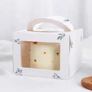 중국 공급 업체 맞춤형 인쇄 선물 상자 투명 창과 베이커리 케이크 식품 포장