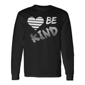 Maglietta a Maniche Lunghe 'Be Kind' con Design a Cuore, Abbigliamento Promozionale - Product Image 1