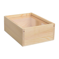 Kleine Hölzerne Präsentationsboxen mit Acryl-Schiebedeckel und Klarem Glasfenster – Holzerzeugnisse Display-Verpackungsboxen für Massenindividualisierung