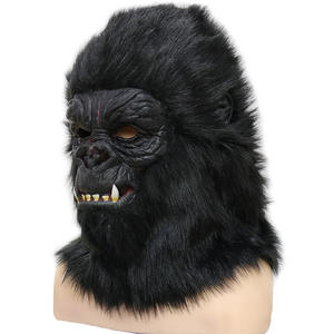 <span class=keywords><strong>Maschera</strong></span> da <span class=keywords><strong>Gorilla</strong></span> realistica divertente scimpanzé a testa piena di scimmia mascherata Costume Cosplay oggetti di scena in morbido lattice maschere da festa - Product Image 2