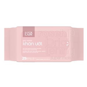 Lingettes hygiéniques féminines non tissées Triple Luck-Lady Vietnam, 25 pièces, parfum naturel, action antibactérienne intense pour les soins de la peau - Product Image 1