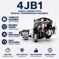 Moteur diesel refroidi par eau ISUZUU JMC JAC 4JB1, 3600 tr/min avec boîte de vitesses, pompe d'injection mécanique pour camionnette légère