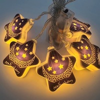 Fourniture d'usine 10 20 guirlandes lumineuses de décoration de Ramadan en forme d'étoile