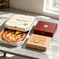 Vente en gros de boîtes à pizza portables haut de gamme, logo personnalisé, boîte à pizza en carton ondulé de 12 pouces