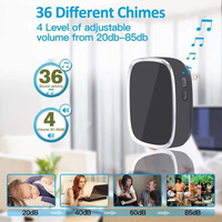Sonnette sans fil intelligente Installation facile Sonnette télécommandée sans fil étanche avec 36 carillons Portée de 1000 pieds