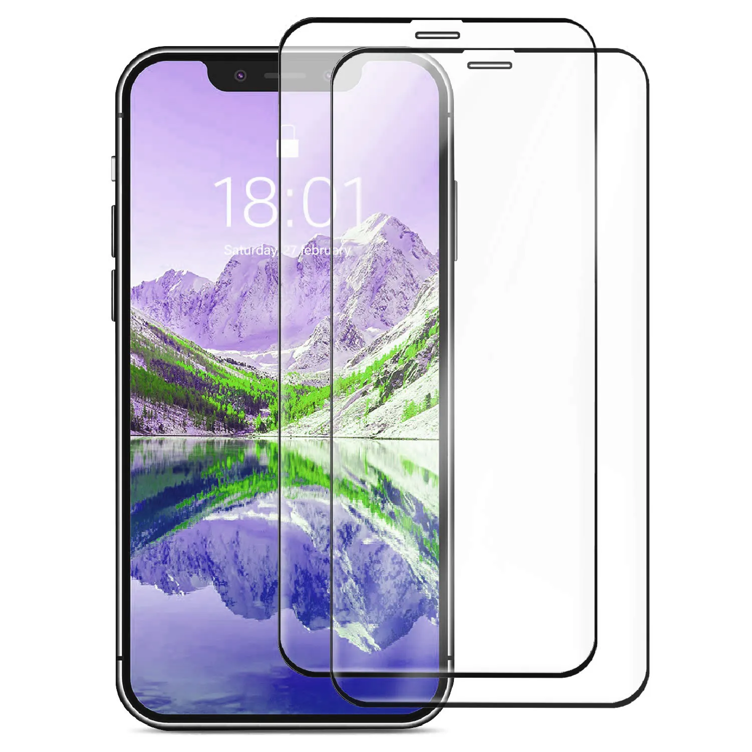 Alta calidad 3D de vidrio de la cubierta completa pegamento 9H película de pantalla de vidrio templado Protector de pantalla para iPhone X XR 11 12 13 Pro Max de vidrio