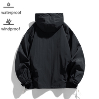 Veste Anorak Coupe-Vent Homme OEM à Demi-Fermeture Éclair avec Capuche Imperméable Vierge Personnalisable pour Course, Blouson en Nylon