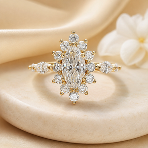 Anello a Forma di Fiore Marquise, Design Creativo per Donne - Product Image 5