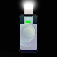 Dudukan Telepon 4-In-1 PD 20W, Jam Tangan Pintar Magnetik Bank Daya 5000MAh Lampu Cincin LED Powerbank