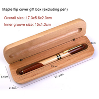 Boîte à stylos en bois promotionnelle avec logo gravé, impression, anti-rayures, antichoc, encre noire/bleue, largeur d'écriture 0,35 mm