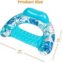 Fauteuil flottant gonflable en U avec porte-gobelet, pour s'asseoir et se reposer dans l'eau, chaise flottante en PVC pour piscine et plage, idéal pour l'été
