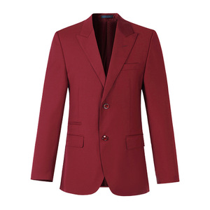 Burgundy Suit Formal <b>Work</b> Uniform Men Hotel Receptionist Uniform Lyh388 Acetate Fiber Adhesive Liner Process - Product Image 5