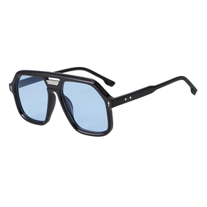OEM In Stock New Arrival <b>Men's</b> Two Bridge Sunglasses Full Rim Plastic Frame 100%UV400 Protection Outdoor Use,Custom logo - Product Image 2