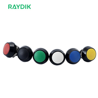 Interrupteurs à bouton-poussoir en acier inoxydable à 4 broches, 12 mm, 24 V, IP65, marche/arrêt, tête de champignon