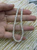 Perle naturelle Edwin de qualité AAA, blanche, 4,5-5,5 mm, à surface froissée, bouton plat, pour la fabrication de bijoux, vente en gros