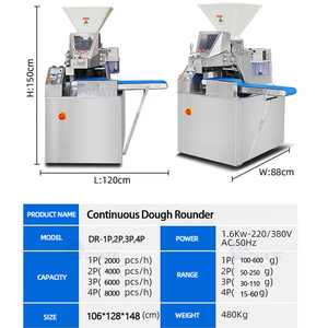 Máquina de Alta Eficiencia para Cortar y Redondear Masa de <span class=keywords><strong>Pizza</strong></span>, Máquina Divisora y Redondeadora de Masa, Máquina Formadora de Bolas de Masa - Product Image 6