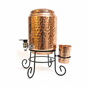 Accesorios Conveniente Dispensador de agua de metal de cobre para beber para cocina Ayurveda Beneficios para la salud Dispensador de bebidas - Product Image 1