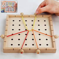 2026 New Arrival Montessori Children's Wooden Fine Motor Skills Threading Board Game Educational Lacing Activity Toys for Kids