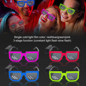 Gafas de Discoteca con Luz LED <span class=keywords><strong>para</strong></span> Año Nuevo, Panel Flexible con Batería, Lámina de Luz Fría <span class=keywords><strong>para</strong></span> Fiestas, Gafas Rave - Product Image 5