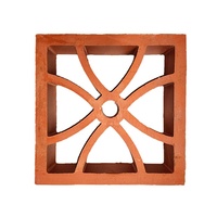 Tuiles en terre cuite, design creux, briques de façade, argile, décoration murale de maison, bloc de ventilation