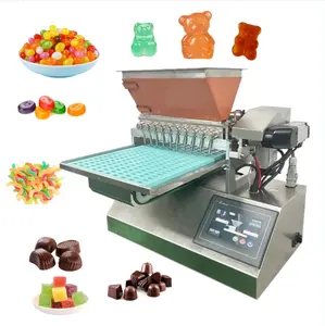Centre de moule d'amidon rempli de confiture gelée ours de bonbons durs fabrication de chocolat et machine de remplissage fabricants d'équipements de fabrication