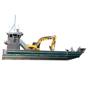 Dijual 15M 13 Ton Aluminium Kargo Laut Terbuka Kapal Barge Kapal Pendaratan Kerajinan untuk