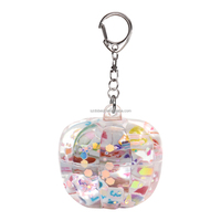 OEM ODM Meilleure vente Porte-clés liquide mini citrouille créatif et original avec paillettes, sequins et sable mouvant aquatique flottant, souvenir, cadeau, jouet